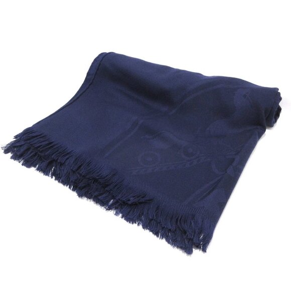 HERMES New Libris H262494S F2 Bleu de Chine Cashmere Silk - Scarf - Picture 1 of 5